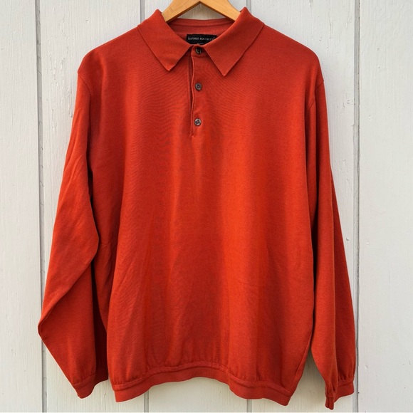 VITTORIO ROCCHETTI—Milano—Burnt Orange Pullover Polo—Men’s M—Wool Blend—USA Made - Picture 2 of 10